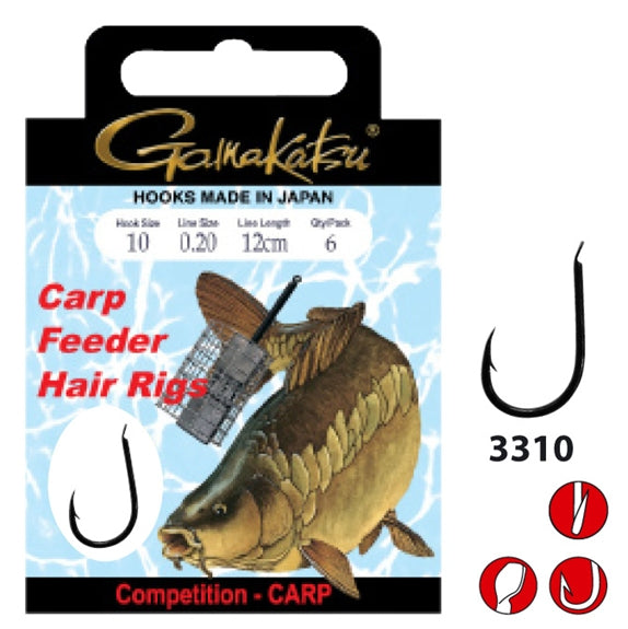 Gamakatsu BKS-3310B Carp Feeder Hair Rig 70cm