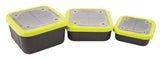 Matrix Bait Box Grijs/Lime Met Geperforeerde Deksel