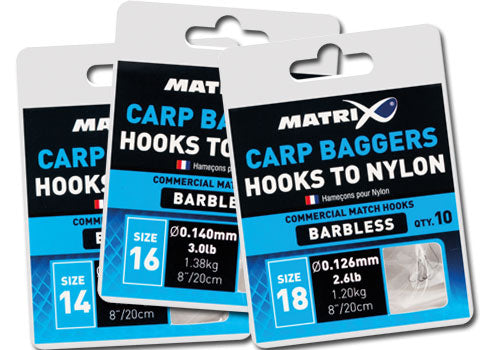 Matrix Hooks to Nylon Carp Baggers